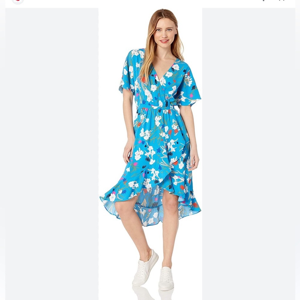J Crew Mercantile faux wrap ruffle hi/low ruffle dress S - Picture 12 of 12
